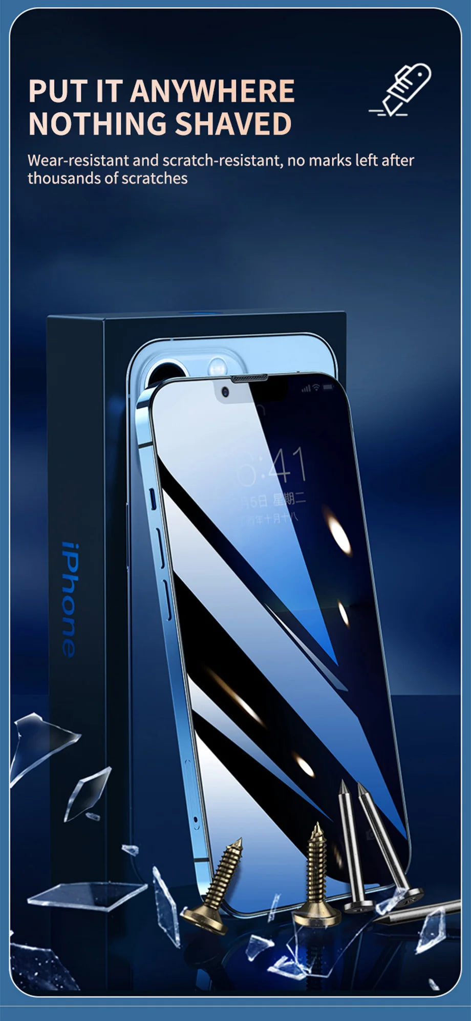 6IN1 Anti-Spy Tempered Glass For iPhone 14 13 12 11 15 Pro Max Camera Screen Protector For iPhone 11 13 12 14 15 Plus Pro Glass