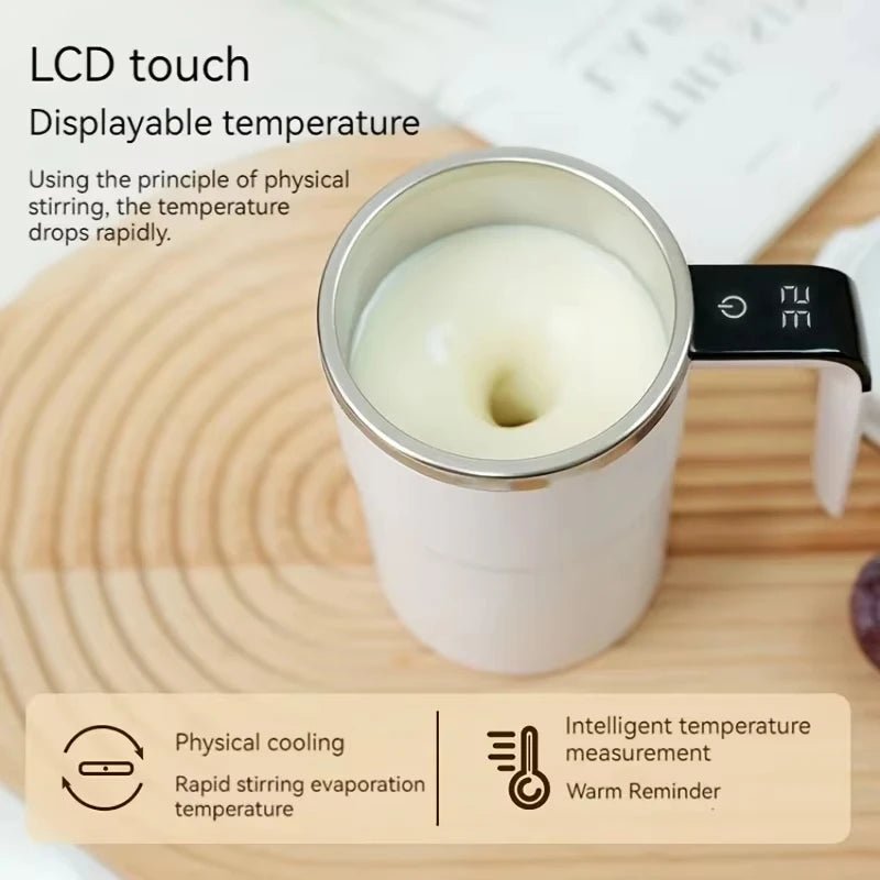 380ML Mini Electric Coffee Self Mixing Mug IP67 Waterproof Food Safe Coffee Mug USB Rechargeable Automatic Magnetic Cup For Tea