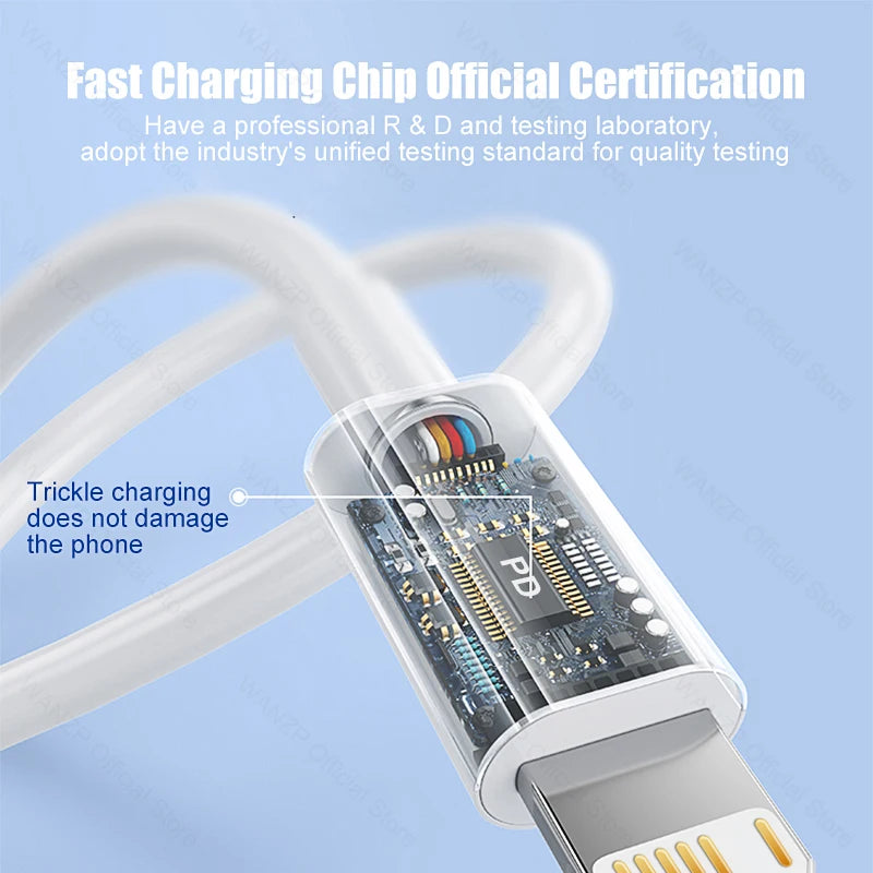 30W Fast Charging Cable For Apple iPhone 14 13 12 11 Pro Max Mini USB C Quick Cable For X XR XS 8 7 14 Plus SE Phone Accessories