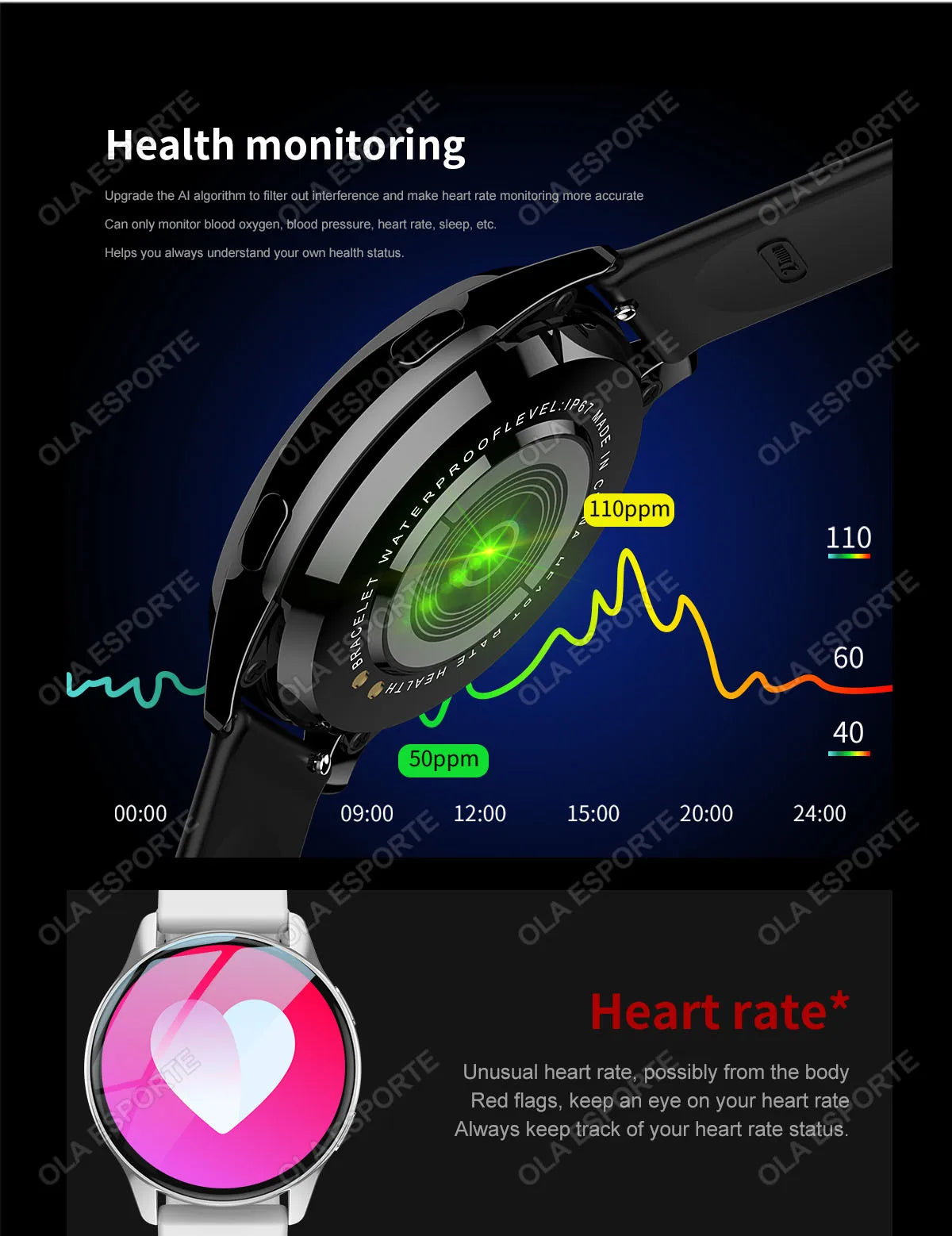 2024 New Bluetooth Call Smart Watch 6 Pro Heart Rate Custom Dials Sport Men Woman smarthwhatch Health Monitor Smartwatch For Man