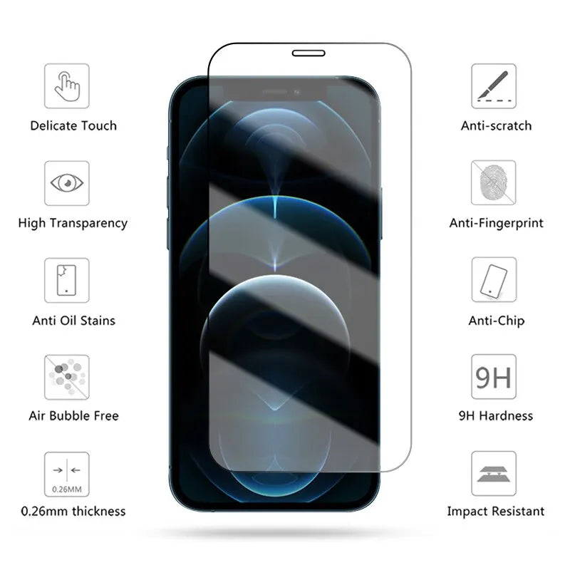 6in1 Tempered Glass for iPhone 14 Pro Max 6 7 8 Plus SE Camera Film Screen Protector for iPhone 13 Pro Max XR XS X 11 12 Pro