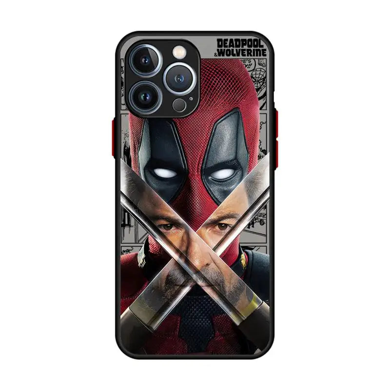 Marvel Deadpool And Wolverine Clear Matte Phone Case for Apple iPhone 16 15 14 13 12 11 pro Max 13 12 Mini XS XR X 7 8plus Cover