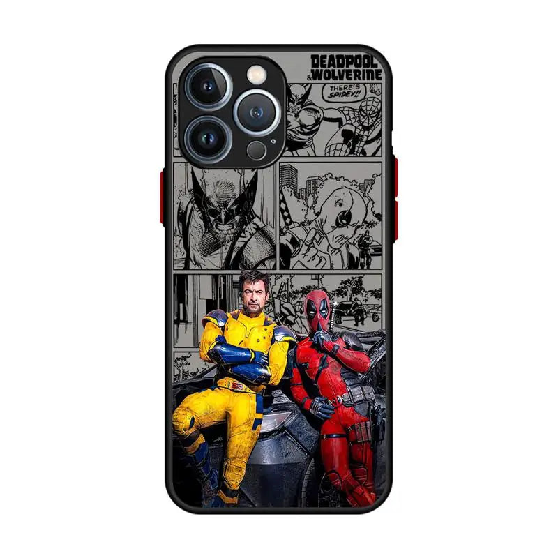 Marvel Deadpool And Wolverine Clear Matte Phone Case for Apple iPhone 16 15 14 13 12 11 pro Max 13 12 Mini XS XR X 7 8plus Cover