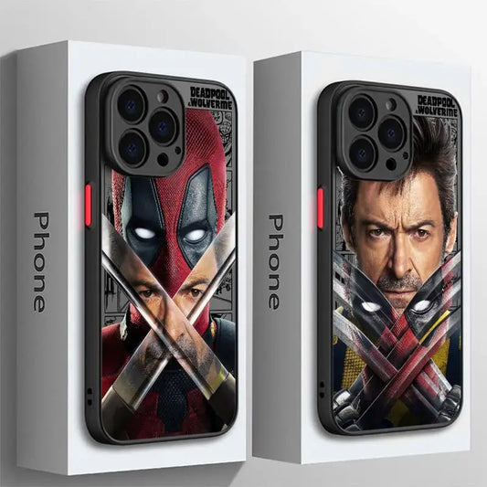 Marvel Deadpool And Wolverine Clear Matte Phone Case for Apple iPhone 16 15 14 13 12 11 pro Max 13 12 Mini XS XR X 7 8plus Cover