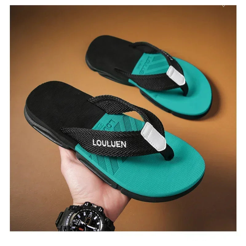 Men Summer High Quality Flip Flops Men Beach Slippers Fashion Outdoor Flip Flops Casual Breathable Slippers for Men New Sandals