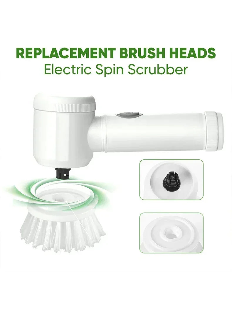 New Electric Spin Scrubber,Bathroom Cleaning Brush Power Scrubber with 5 Replaceable Brush Heads, 5 in 1 Electric Cleaning Brush